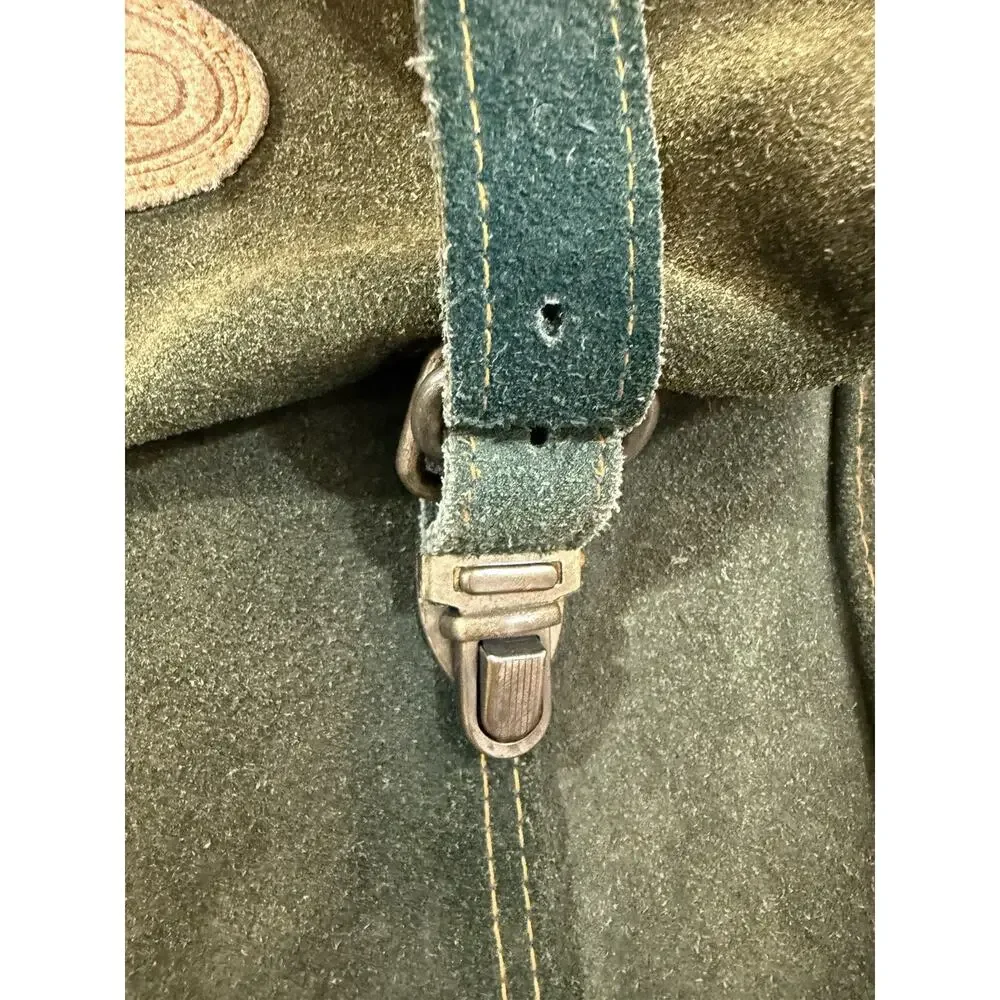 American Eagle Outfitters AEO Suede Green Rucksack Backpack Vintage Rugged